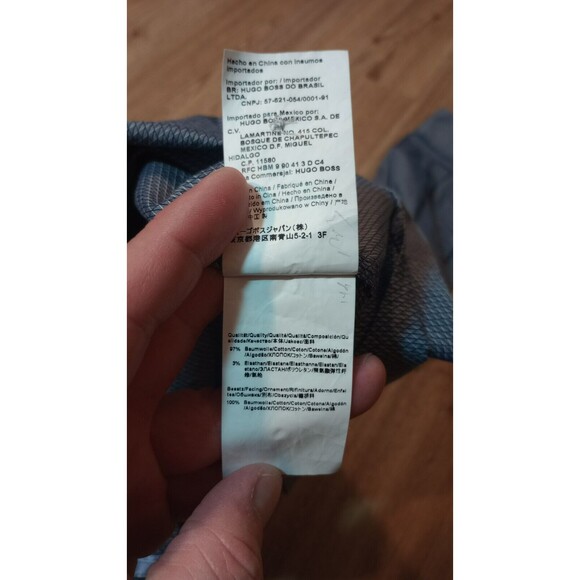 Hugo Boss Button Shirt Mens Extra Large XL Black Geometric Regular Fit Stretch - Picture 8 of 16